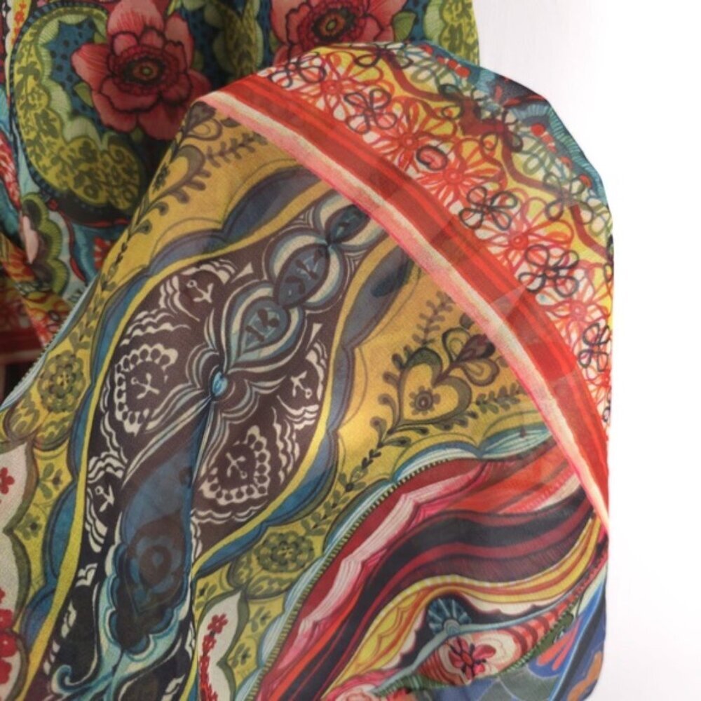 Desigual Floral Aztec Print Sleeveless Straps Wide Leg Jumpsuit 51P26D7 Size 32‎ - Picture 14 of 16